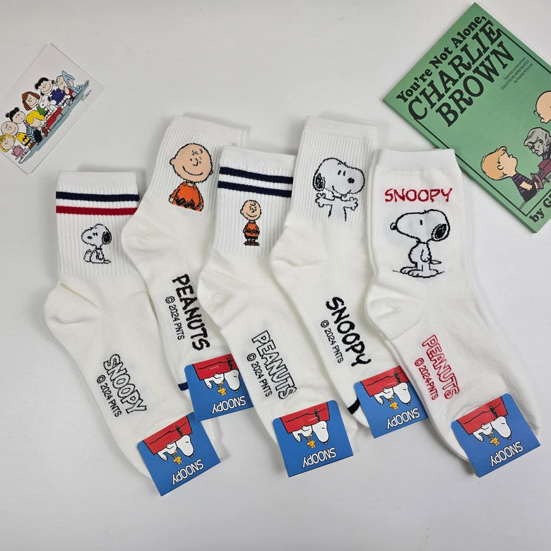 Snoopy & Charlie Brown Socks Collection – 5-Pack