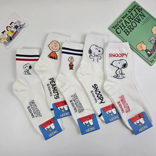 Snoopy & Charlie Brown Socks Collection – 5-Pack
