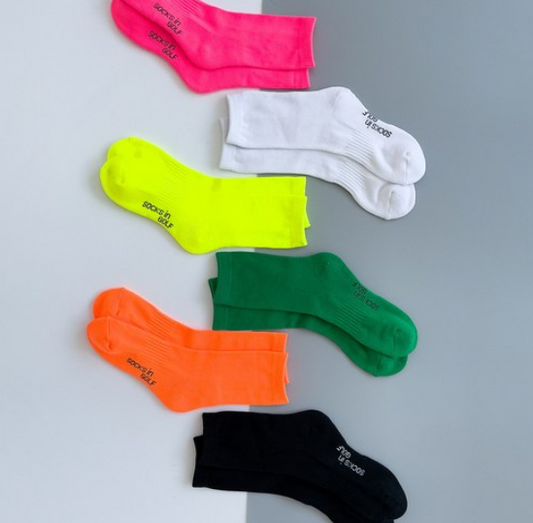 Neon Golf Socks – 6-Pair Set (Korean Style)