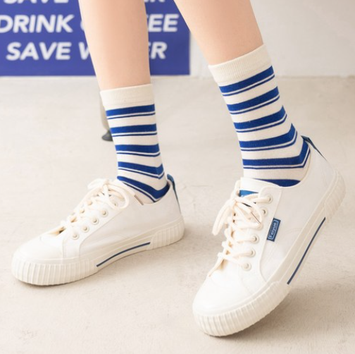Today’s Smile Crew Socks – 5-Pair Set (Blue Tone)