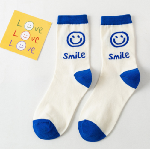 Today’s Smile Crew Socks – 5-Pair Set (Blue Tone)