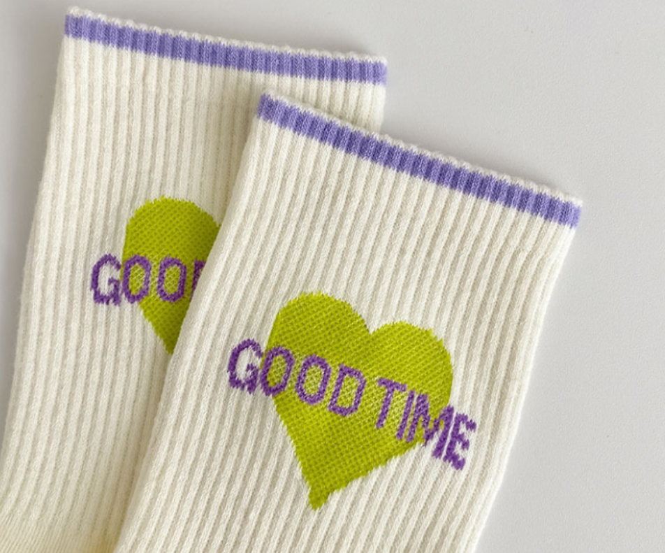 Women's Socks Set 4 Pairs Keep Smile & And You ถุงเท้าผู้หญิง เซต 4 คู่